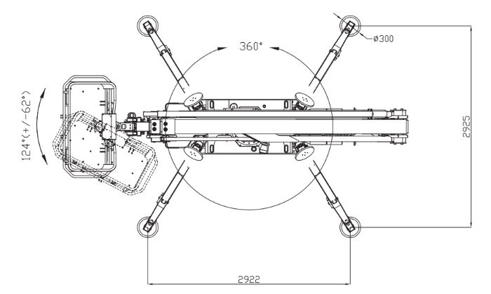 Teknisk diagram 3 for Larvebåndslift 20 m