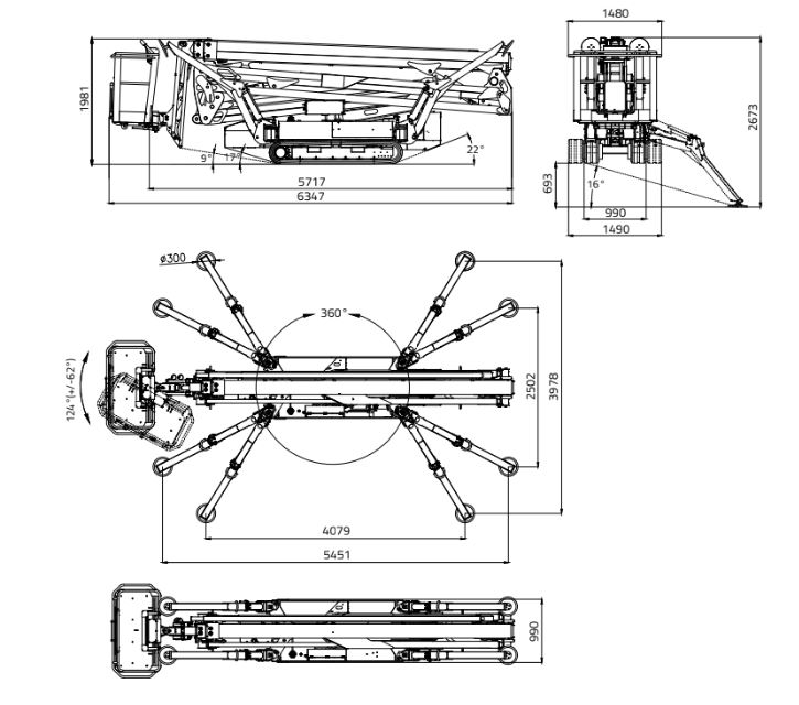 Teknisk diagram 1 for Larvebåndslift 26 m