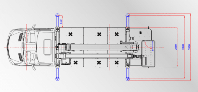 Teknisk diagram 1 for Lastbillift 24 m