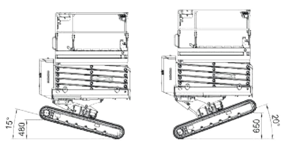 Teknisk diagram 1 for Bæltelift / Sakselift 10 m