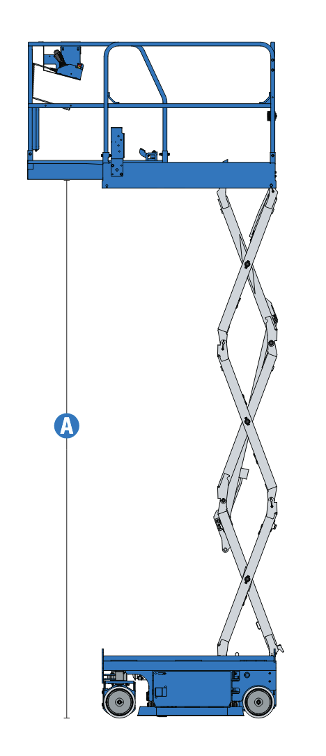 Teknisk diagram 1 for Sakselift 7,55 m